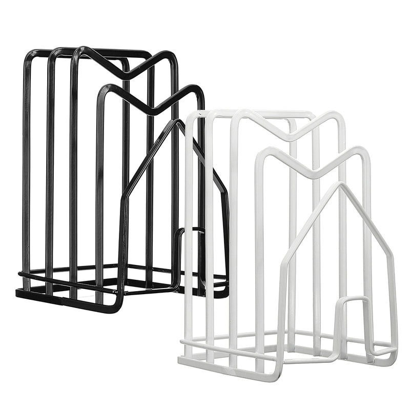 Black/White LP Vinyl Iron Storage File Rack Stand Holder Kitchen Storage Rack for 7"/12" LP