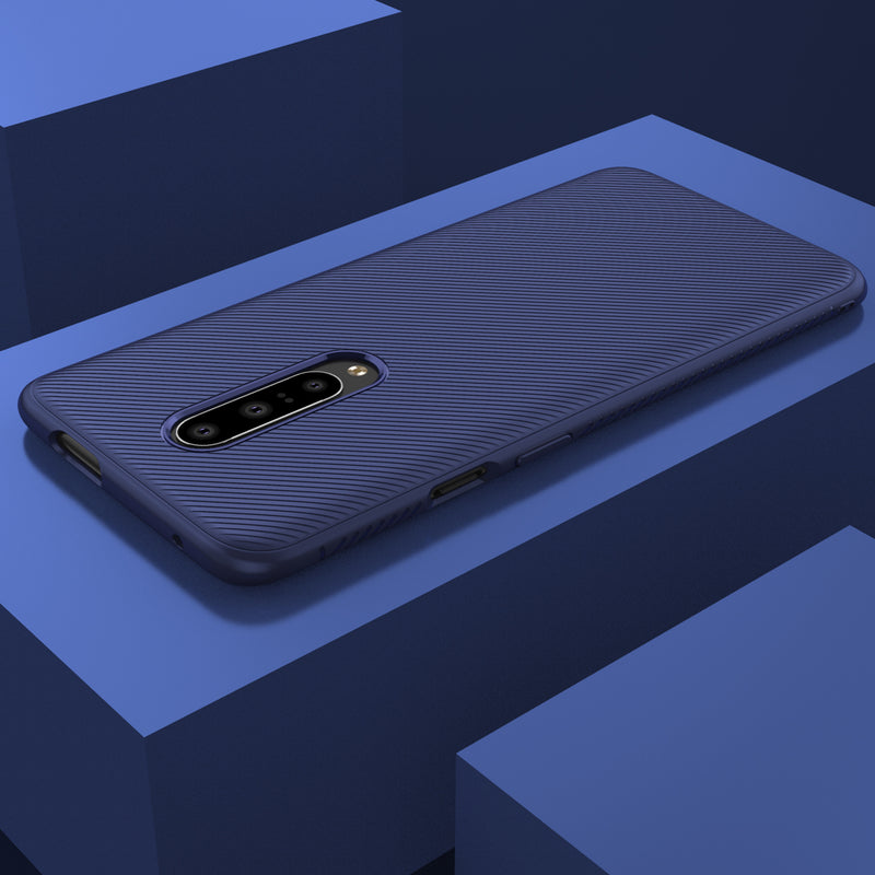 Bakeey Soft Silicone Texture Carbon Fiber Slim Shockproof Protective Case For OnePlus 7 Pro