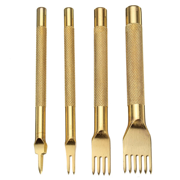 3mm Leather Craft Stitch Diamond Lacing Chisel Punch Tool Set 1/2/4/6 Prong