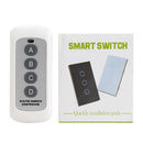 1 Way 2 Gang Crystal Glass Remote Panel Touch LED Light Switch Controller With Remote Control
