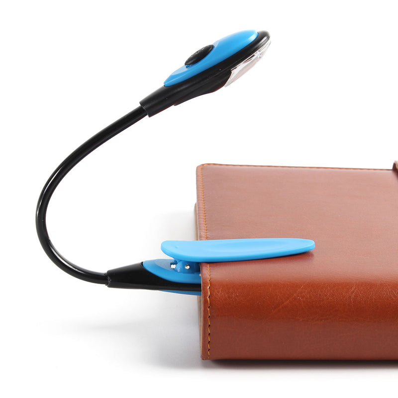 Portable Flexible Mini Clip On Book Desk Light Bright White Reading Lamp