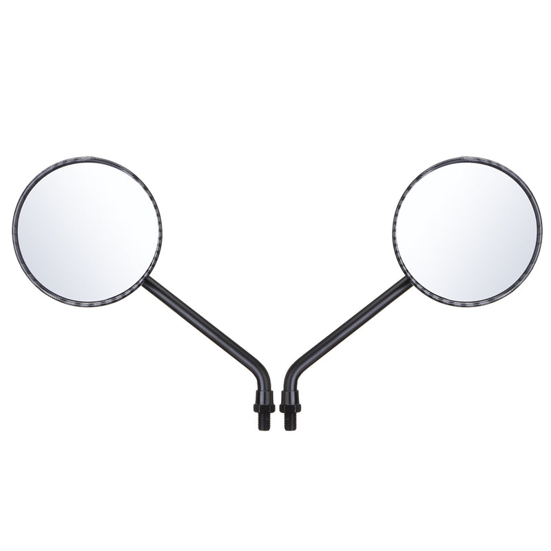 Diameter 85mm Retro Round Rearview Motorcycle Mirrors Long/Short Handle For Harley Davidson