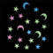 20Pcs Moon Stars Noctilucence Wall Decal Colorful Fluorescent Home Kid Room Decor Gift