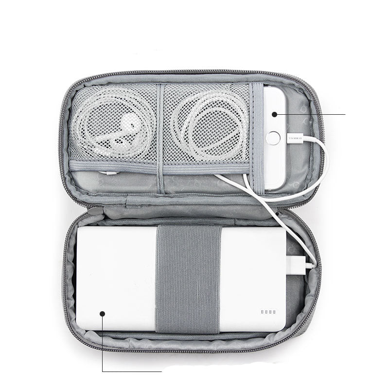 Boona 19.5cm*11cm Digital Accessories Storage Bag 20000mAh Power Bank U Disk Memory Card USB Cable Phone Organizer Travel Bag