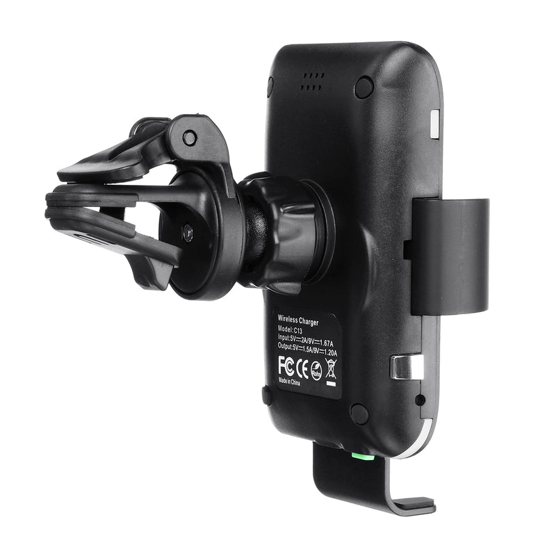 Voice Control 10W Qi Wireless Charger Fast Charging Infrared Sensor Air Vent Dashboard Car Phone Holder For 4.0-6.5 Inch Smart Phone