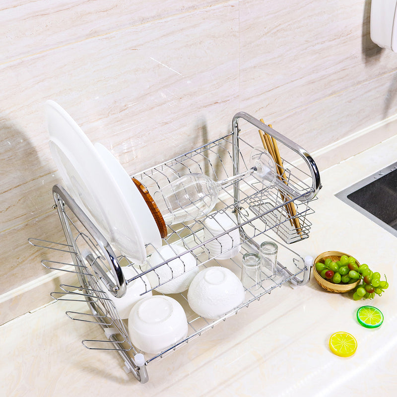 36cm Stainless Steel Sink Dish Drying Rack Kitchen Shelf Storage Holder