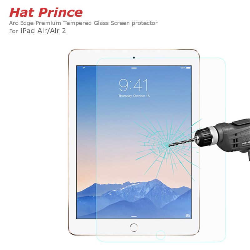 Hat Prince 0.33mm 2.5D Premium Tempered Arc Edge Tempered Glass Screen Protector For iPad Air/Air 2