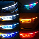 2Pcs 60CM RGB Slim Flexible LED Turn Signal Strip Lights 42LED Car Van Trunk Tail Light