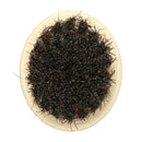 Mens Boar Hair Bristle Comb Beard Mustache Brush Oval Handheld Moustache Cleaning Brush