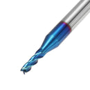 Drillpro 5pcs 2-6mm 4 Flutes Tungsten Carbide Milling Cutter HRC65 Blue NACO Coated Milling Cutter CNC Tool