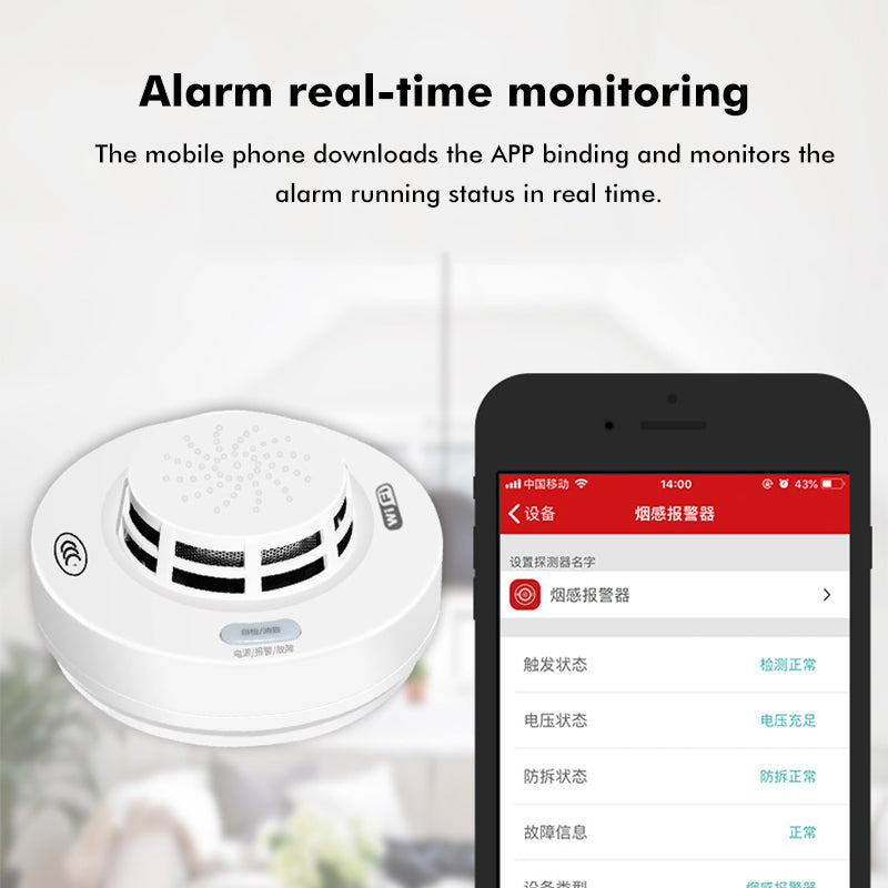 Wifi Smoke Detector Smoke Alarm  APP Smoke Sensor