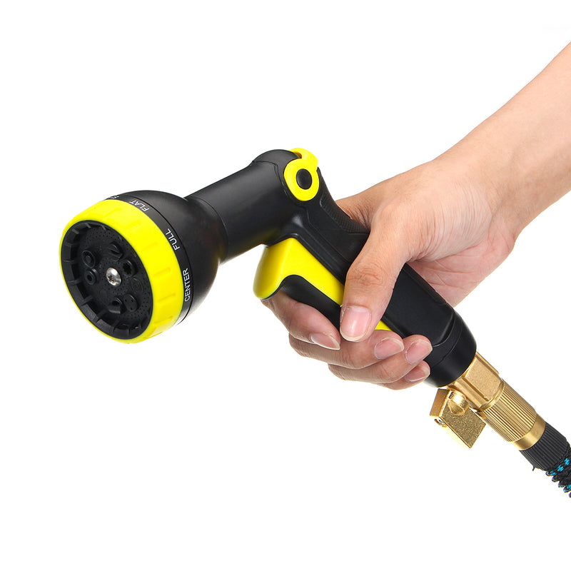 25FT/50FT Full Copper High Pressure Car Washing Telescopic Water Pipe Spray Nozzle Set Household 3 Times Expandable Hose