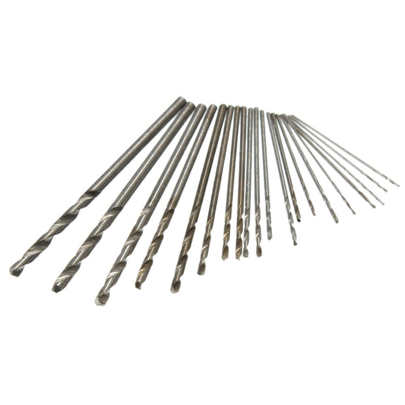 20pcs 0.3-1.6mm Micro HSS Twist Drill Bits Set Straight Shank