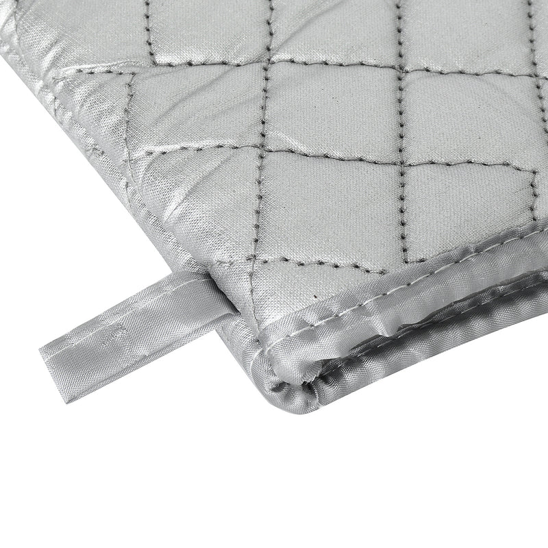 1Pair BBQ Oven Microwave Gloves Heat Resistant Cooking Glove 17 Inches Slicone Cloth Oven Mitts