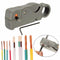 RG6/59 Double Blades Fully Adjustable Wire Stripper Cutter Cable Stripping Tool