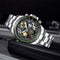 TEVISE T863 Date Display Business Style Automatic Mechanical Watch Full Steel Men Watches