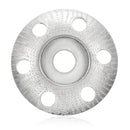 Drillpro 110mm Tungsten Carbide See Through Wood Shaping Disc Round Carving Disc with Hole 22mm Bore Sanding Grinder Wheel for 115 125 Angle Grinder