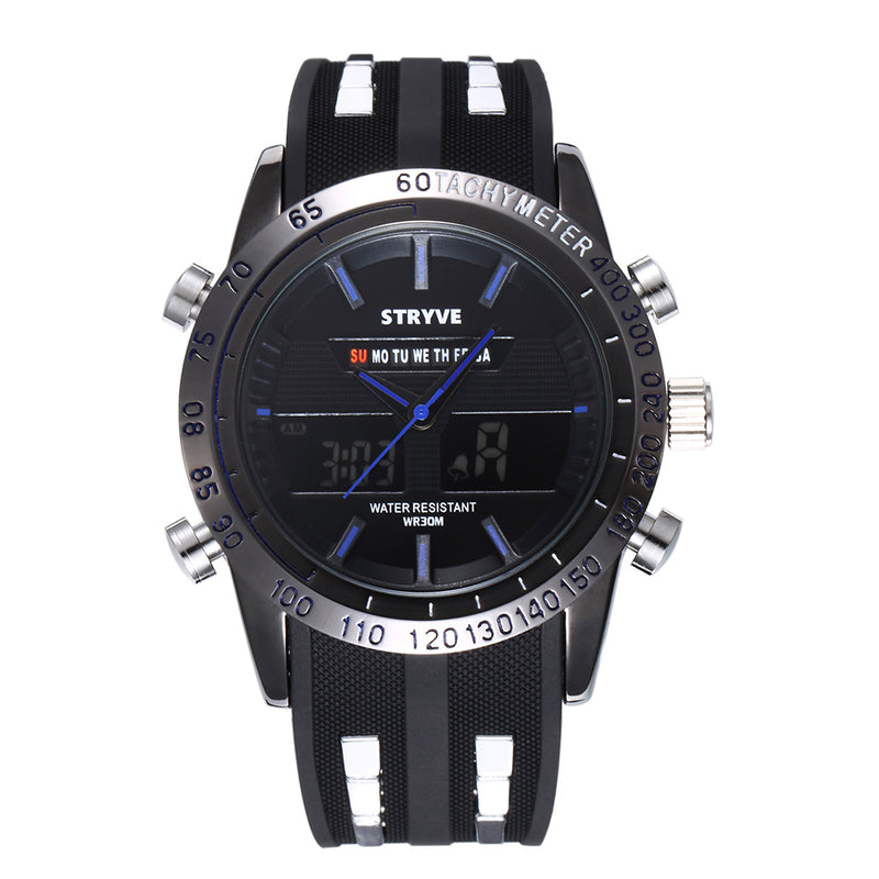STRYVE S8005 Dual Display Digital Watch Fashion Chronograph Luminous Stopwatch Outdoor Watch