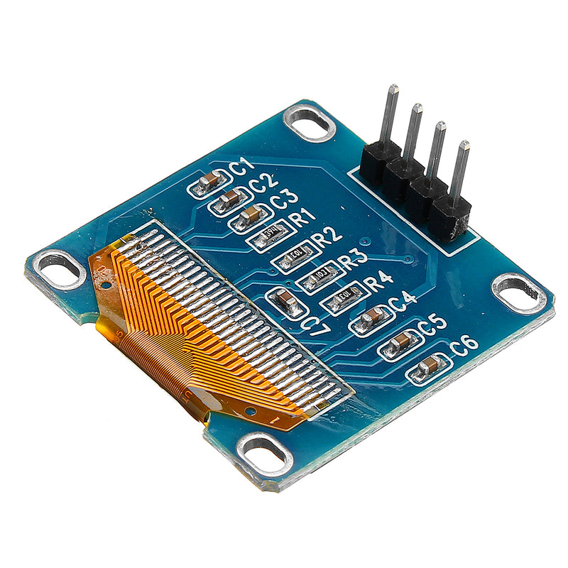 5Pcs 0.96 Inch 4Pin IIC I2C SSD136 128x64 DC 3V-5V Blue OLED Display Module For