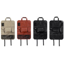 PU Leather Car Back Seat Organizer Black 10 Pockets Hanging Bags Storage Baskets with 4 USB Port