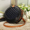 20 x 8cm Round Straw Bags Handmade Woven Beach Camping Travel Crossbody Bag Handbag Shoulder Bag