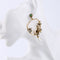 Trendy Vivid Pearl Earrings with Bird on The Tree Irregular Hoop Gold Earring for Women