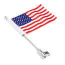 Motorcycle American Flag Pole Luggage Rack For Honda GoldWing GL1800