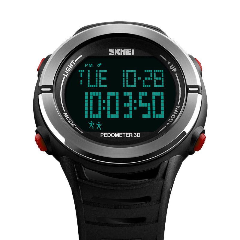 SKMEI 1322 Digital Watch Male Fashion Sport Multi-function Alarm Pedometer Wrist Watch