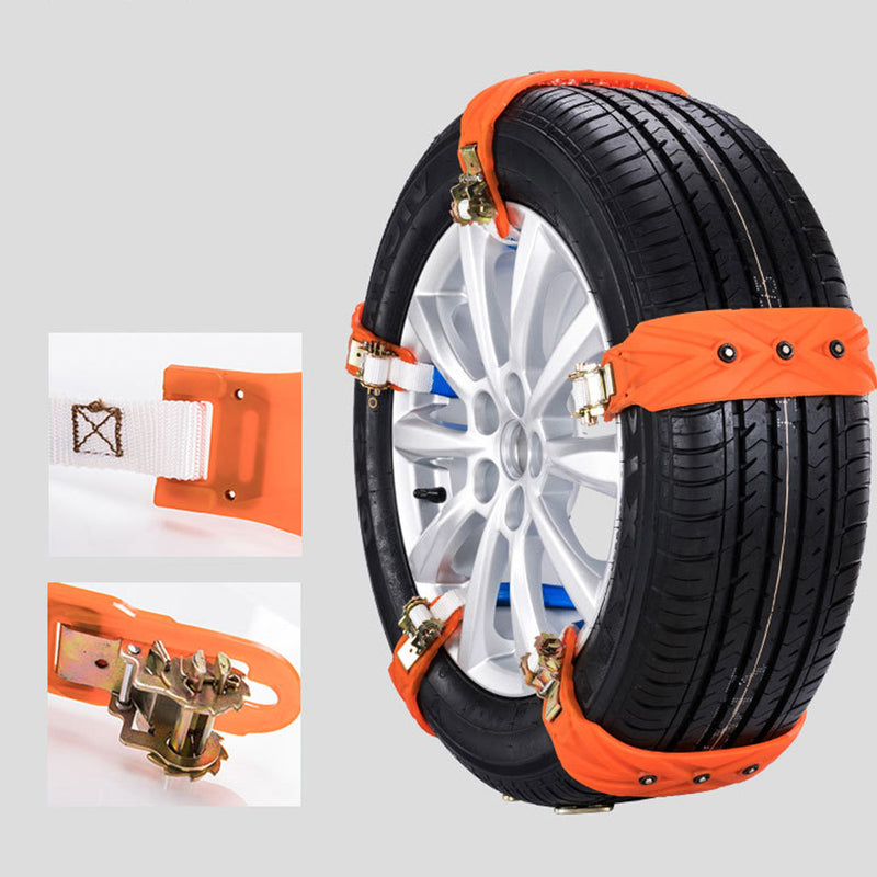 2pcs Universal Car Snow Chain Vehicle Anti Skid Tire Emergency Sand Ground Strap