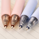 Deli S311 6 Pcs/set Press Type Ballpoint Pens Signing Pen Office School Students Stationery Pen