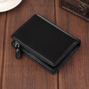 IPRee Men's PU Leather Wallet Outdoor Travel Retro Zipper Credit ID Cards Holder Portable Pocket Purse