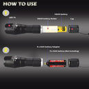 Elfeland Tactical T6 LED 5-Mode Torch Zoomable Flashlight