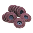 10Pcs 2 Inch 40-120 Grit Flap Disc Sanding Wheels R Roloc Threaded Twist Lock Kit Abrasive Tool