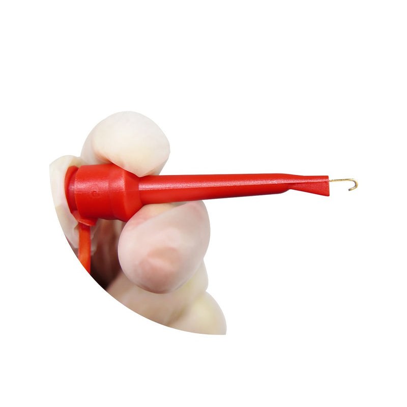 5pcs Red/Black Cleqee P1045 1M 4mm Stackable Banana plug to Test Clip Test Leads Durable Multimeter Testing Cable Clip Copper