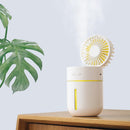 T9 Portable Creative Spray Humidifier Fan LED Light Fan 3 in 1 Handheld USB Mini Fans Summer Air Conditioning Cooler Office Desktop Fans