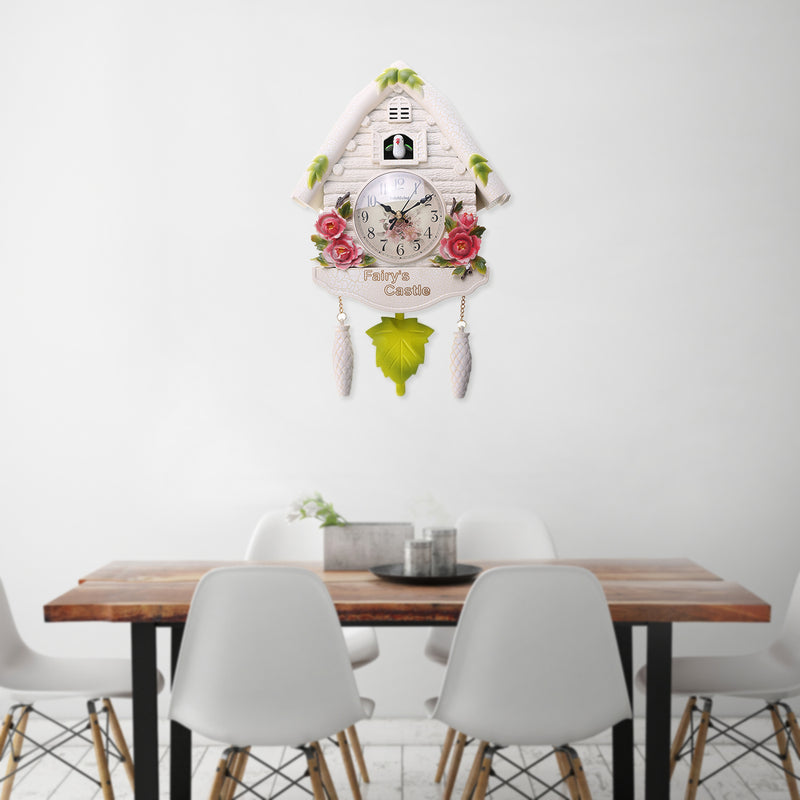 Wooden Antique Cuckoo Clock Time Bell Swing Alarm Watch Wall Art Handcraft Home