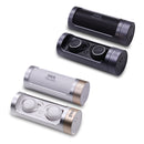 [True Wireless] Portable Dual bluetooth Earphone Ratation Open Waterproof Stereo with Charging Case