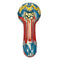 Yellow Patterned Glazed Glass Pipe Spoon Shape T obacco Herb Tube Portable Hand Crafts Pipes