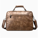 Men Business Bag PU Leather Laptop Bag Travel Handbag Shoulder Messenger Tote