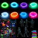 1M Led Flexible EL Wire Neon Glow Light Rope Strip 12V For Christmas Holiday Party