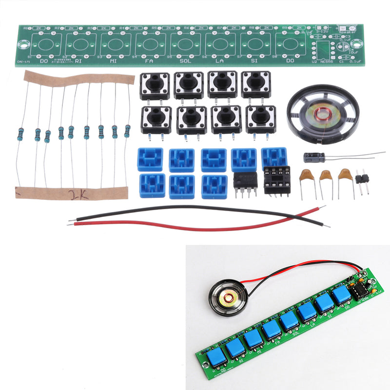3pcs DIY Electronic Kit Set NE555 Keyboard Kit Eight Notes DIY Electronic Production Parts SolderingPractice Fun Training