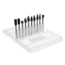 10pcs 3mm Shank Double Lines Tungsten Steel Carbide Burr Set 6mm Head Rotary Drill Bit