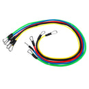 11pcs / Set Natural Rubber Latex Fitness Resistance Bands Exercise Tubes Practical Elastic Training Rope Yoga Pull String Exercise Tools