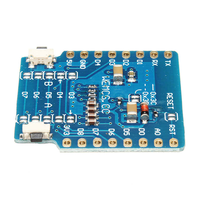 Geekcreit OLED Shield V2.0.0 Expansion Board For D1 Mini 0.66 Inch 64x48 IIC I2C Two Button