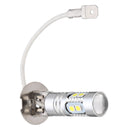 2Pcs H3 60W High Power 10 LED SMD 2835 White Fog Driving Light DRL DRL Bulb Lamp