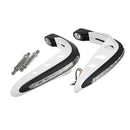 Handlebar Guard With White DRL LED Light Dirt Bike ATV Motocross Motorcycle Handguard Protector