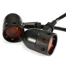 Pair 12V Motorcycle Amber Turn Signal Indicator Light Hollow Lamp For Harley