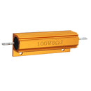RX24 100W 8R 8RJ Metal Aluminum Case High Power Resistor Golden Metal Shell Case Heatsink Resistance Resistor