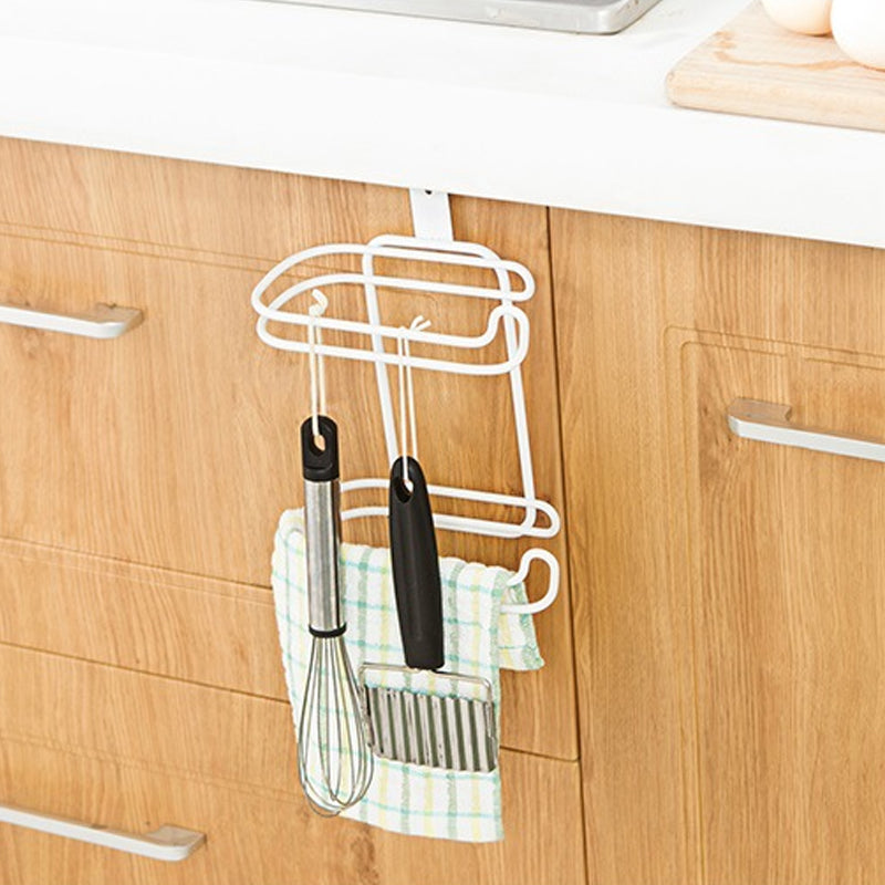Bathroom Kitchen Hanging Organizer Iron 2 Layers Toilet Roll Paper Home Hooks Shelf Towel Holder