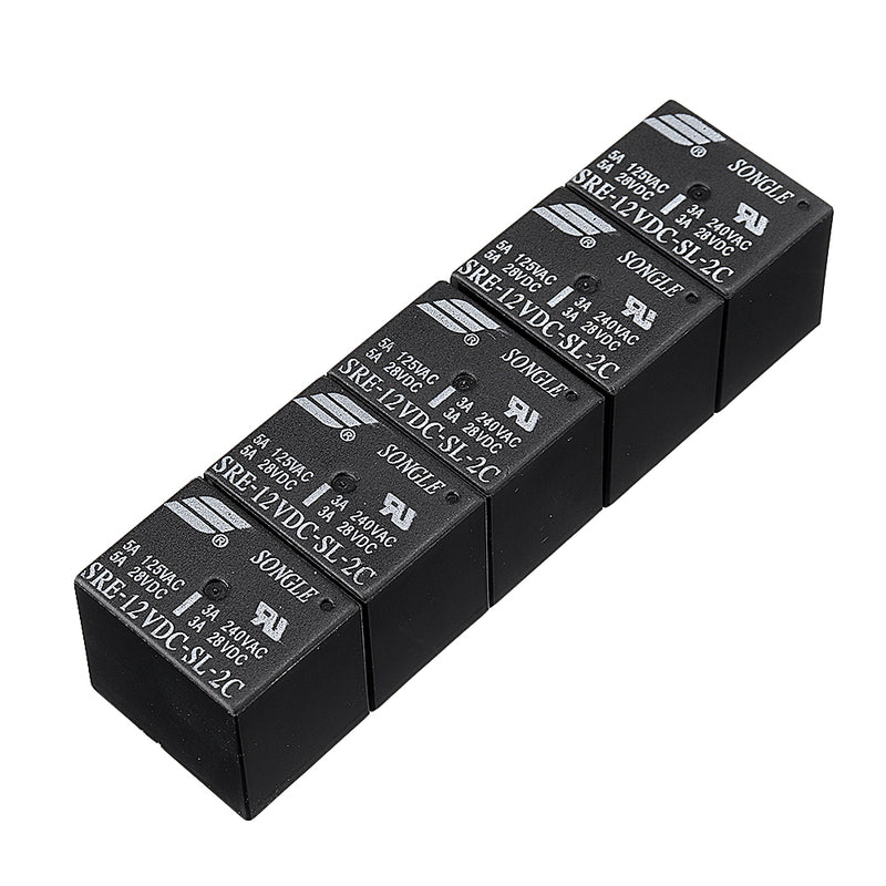 5Pcs SRE-05V 12V 24VDC-SL-2C Relay Module 3A 8PIN